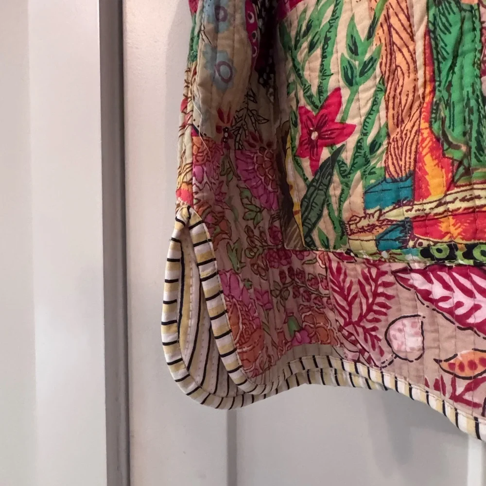 Colorful Patchwork Kantha Reversible Jacket - Picture 5 of 9